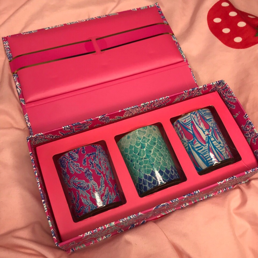 Lilly Pulitzer Exclusive 3 Piece Candle Set